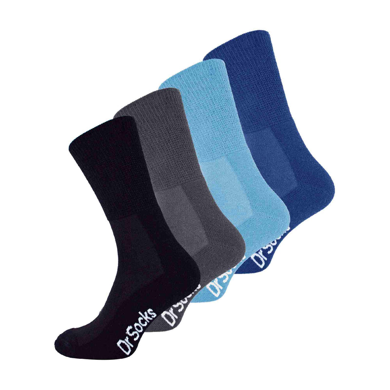 4 Pack Extra Wide Non Elastic Bamboo Diabetic Socks