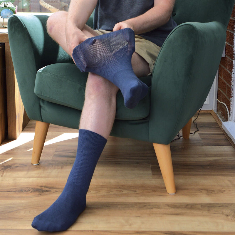 1 Pack Extra Wide Bamboo Oedema Socks (4 Sizes)