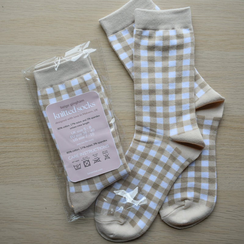 Beige Gingham