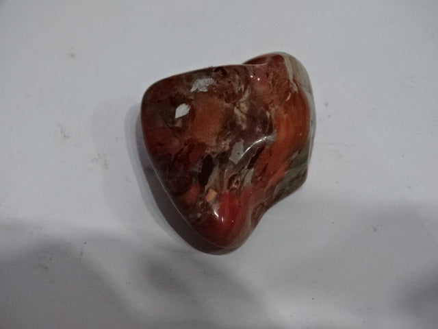 Genuine Polychrome Jasper Large Pebble  (4 x 3cm Approx)  and MIni Smudge Set