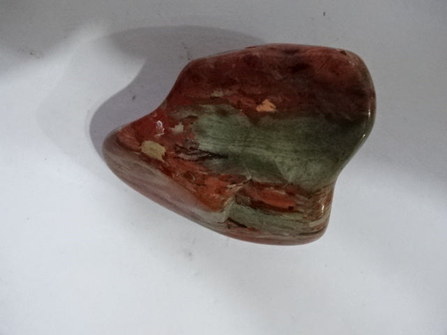 Genuine Polychrome Jasper Large Pebble  (4 x 3cm Approx)  and MIni Smudge Set