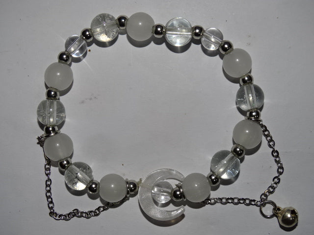 Moon and Planets Elastic Glass Bead Bracelets
