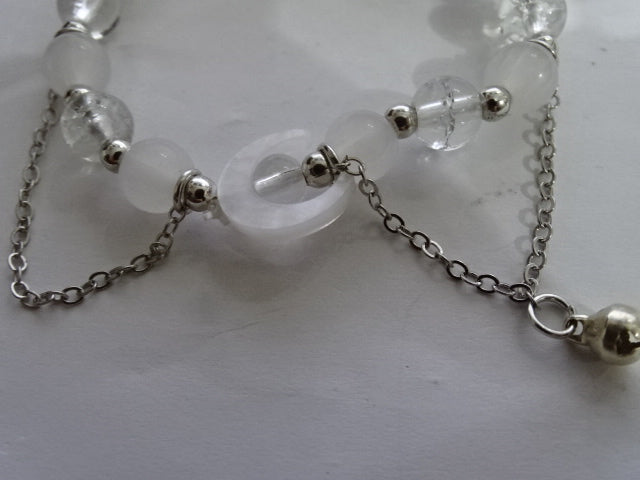 Moon and Planets Elastic Glass Bead Bracelets