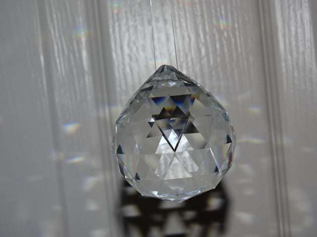 Solid Multi Faceted K9 Glass Sun Catcher / Window Ornament