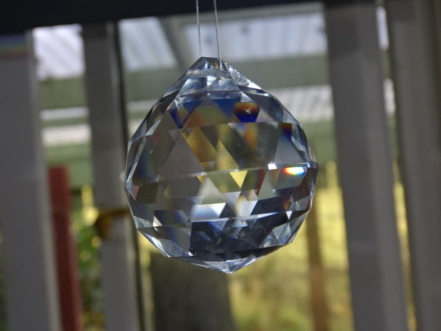 Solid Multi Faceted K9 Glass Sun Catcher / Window Ornament