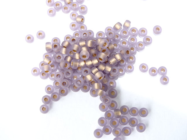 Matubo Seed beads size 8. Matte Tanzanite- Bronze Ice Lined