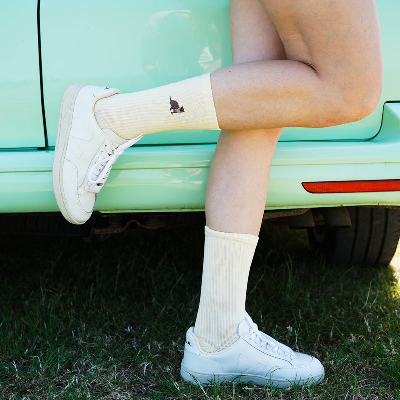 Save the Otter Ribbed Bamboo Socks