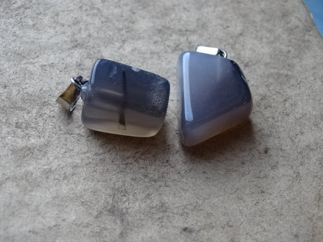 Natural Grey Agate Pendant