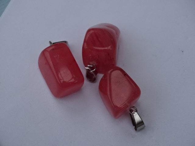 Genuine Cherry Quartz Pendant