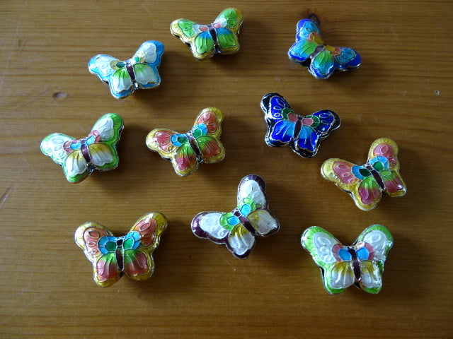Cloisonne butterfly pendant charm