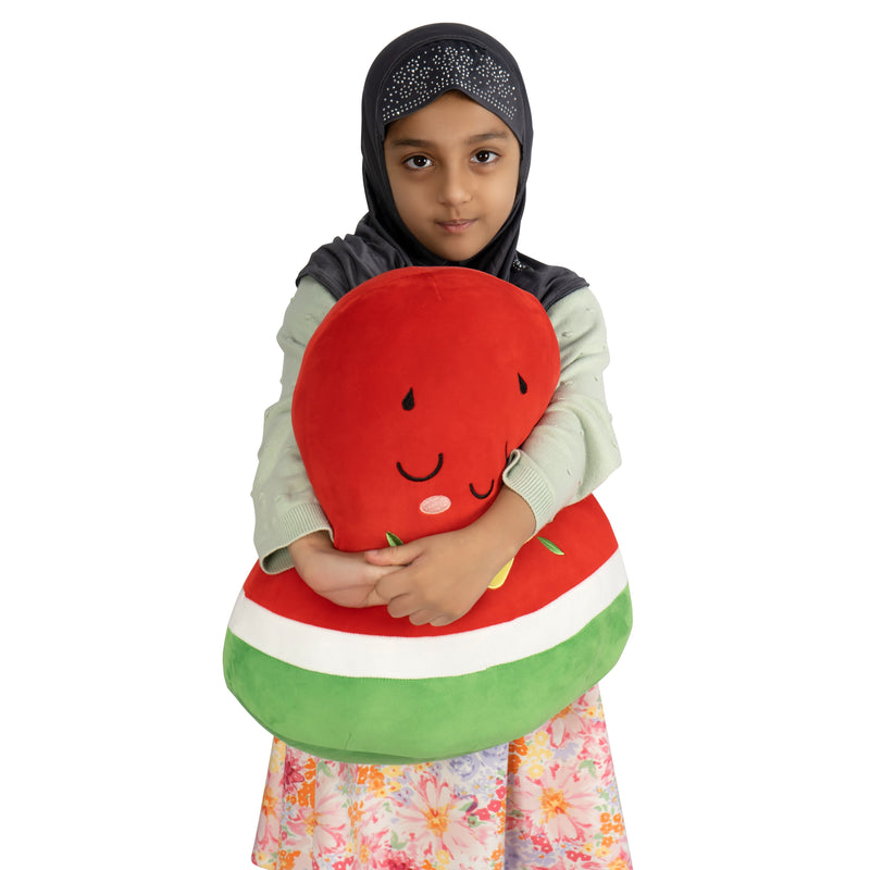 Pack of 3 Watermelon Plushie - 40cm Soft Cuddly Pillow Adorable Fruit Plush Muslim Doll [SPECIAL DEAL]  | Ramadan & Eid Gift