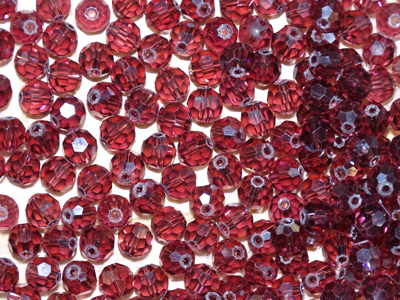 'Roasted Berry'  8mm   Imitation Austrian Crystal Faceted Glass Beads