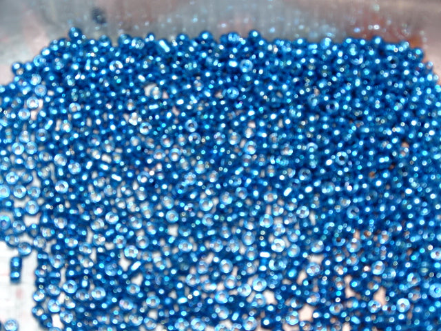 Cobalt Blue Metallic 2mm Glass Seed Beads