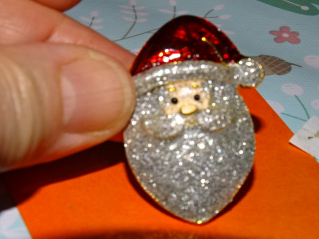 Sparkling Santa Festive Brooch