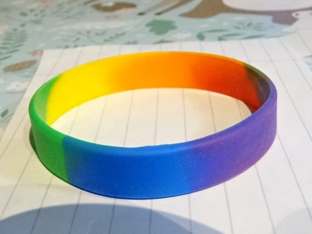 Rainbow / Pride Rubber Bracelet / Bangle / Friendship Band