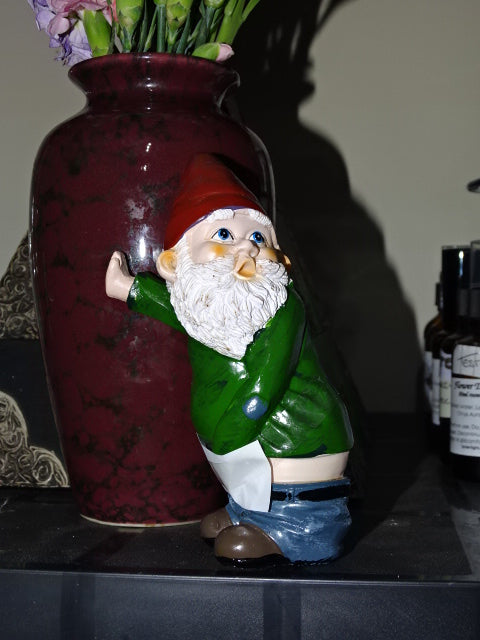 Cute Naughty Gnome  Garden / Home Decor / Gift