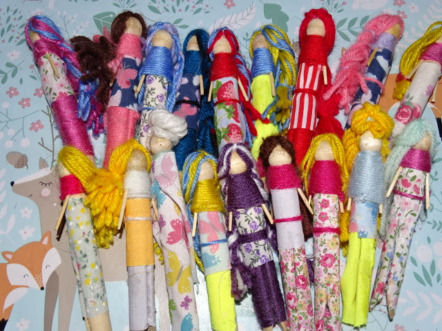 Handmade Assorted Dolly Peg  Worry Dolls / Wooden Gifts / Gift