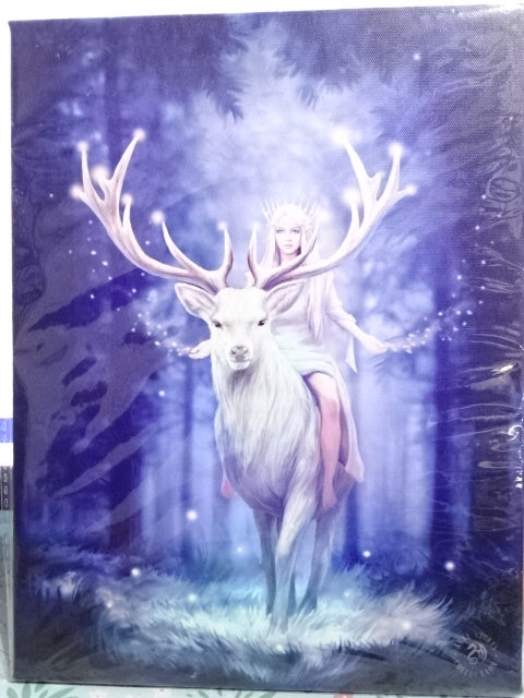 Anne Stokes Collection' The Ice Maiden' Canvas Print on Wooden Frame