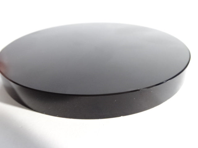 Black Obsidian Plate / Scrying Mirror  10cm (100mm) Diam.