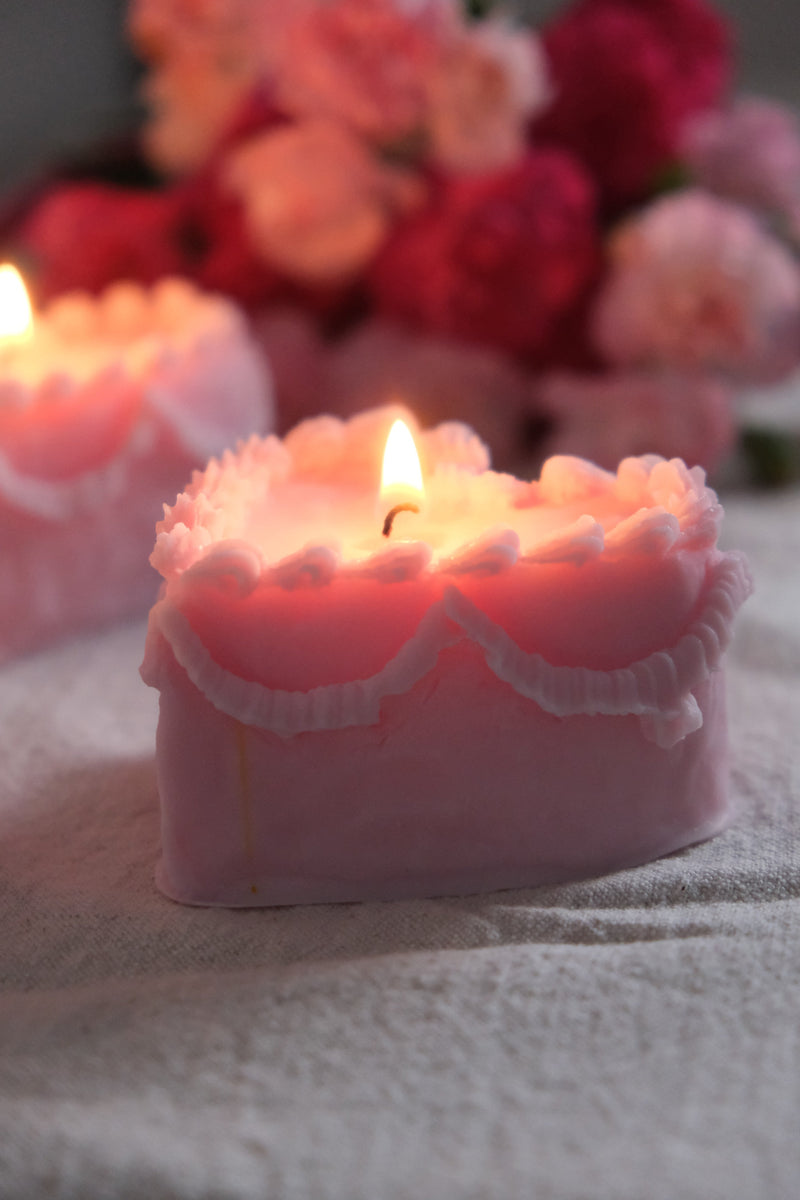 Heart Cake Candle