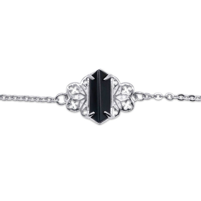 Repent Medieval Black Gemstone Choker Necklace