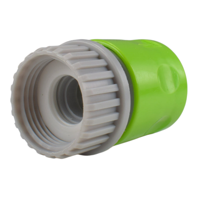 Male & Female Threaded Hose Quick Connector Set with Valve (Lime)