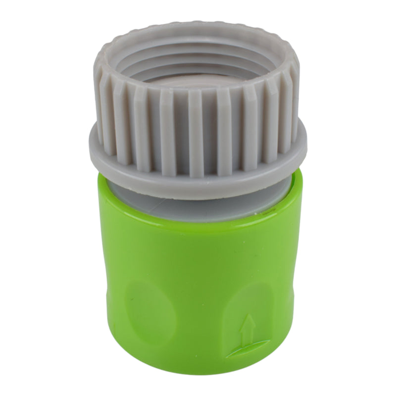 Male & Female Threaded Hose Quick Connector Set with Valve (Lime)