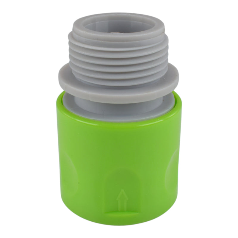 Male & Female Threaded Hose Quick Connector Set with Valve (Lime)