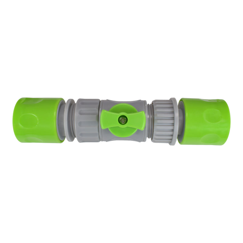Male & Female Threaded Hose Quick Connector Set with Valve (Lime)