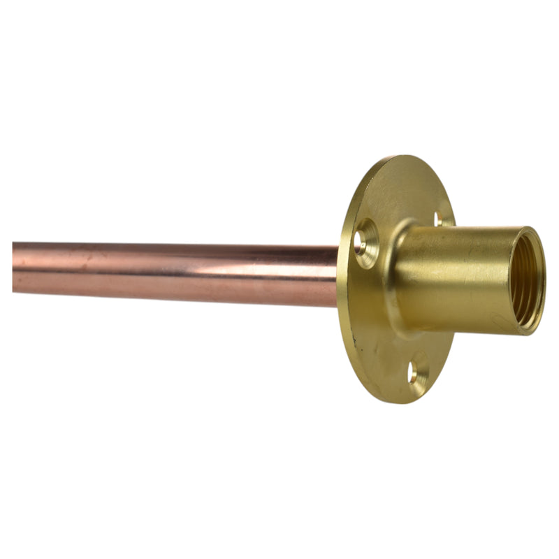 Brass Wall Plate ½” BSPF with 15mm copper pipe (350mm)