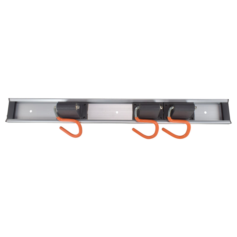 Wall Mount Tool Rack Rail with 3 x S Hanging Hooks