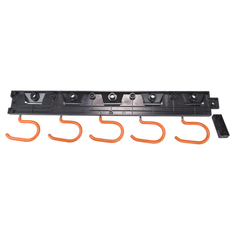 Tool Rail with Adjustable Peg Hooks and S Hanging Hooks