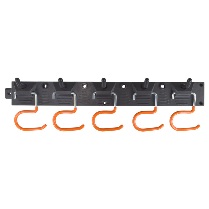 Tool Rail with Adjustable Peg Hooks and S Hanging Hooks