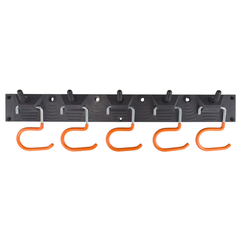 Tool Rail with Adjustable Peg Hooks and S Hanging Hooks