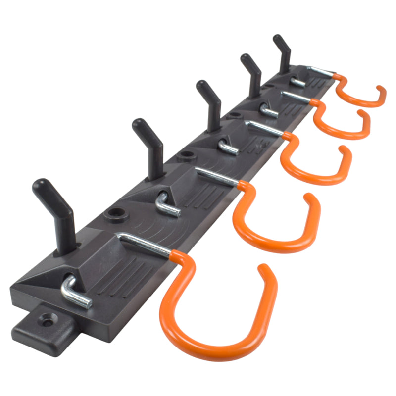 Tool Rail with Adjustable Peg Hooks and S Hanging Hooks