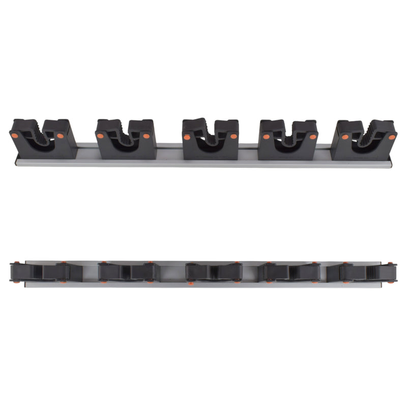 Wall Mount Tool Holder Rail - Gripper Design (5 Handles)