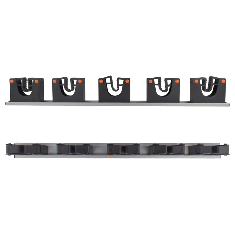 Wall Mount Tool Holder Rail - Gripper Design (5 Handles)