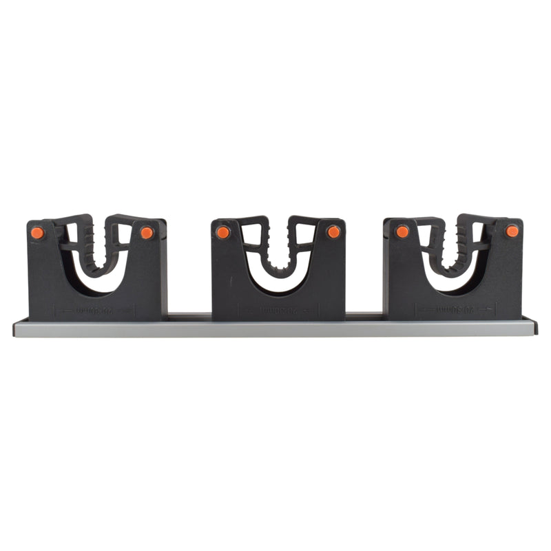 Wall Mount Tool Holder Rail - Gripper Design (3 Handles)