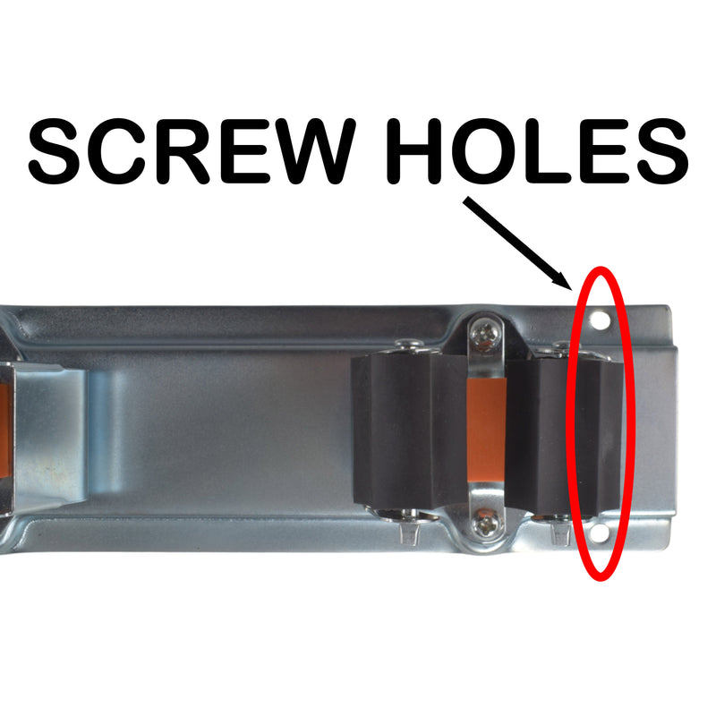Wall Mount Tool Holder Rail - Roller Grip Design (5 Handles)