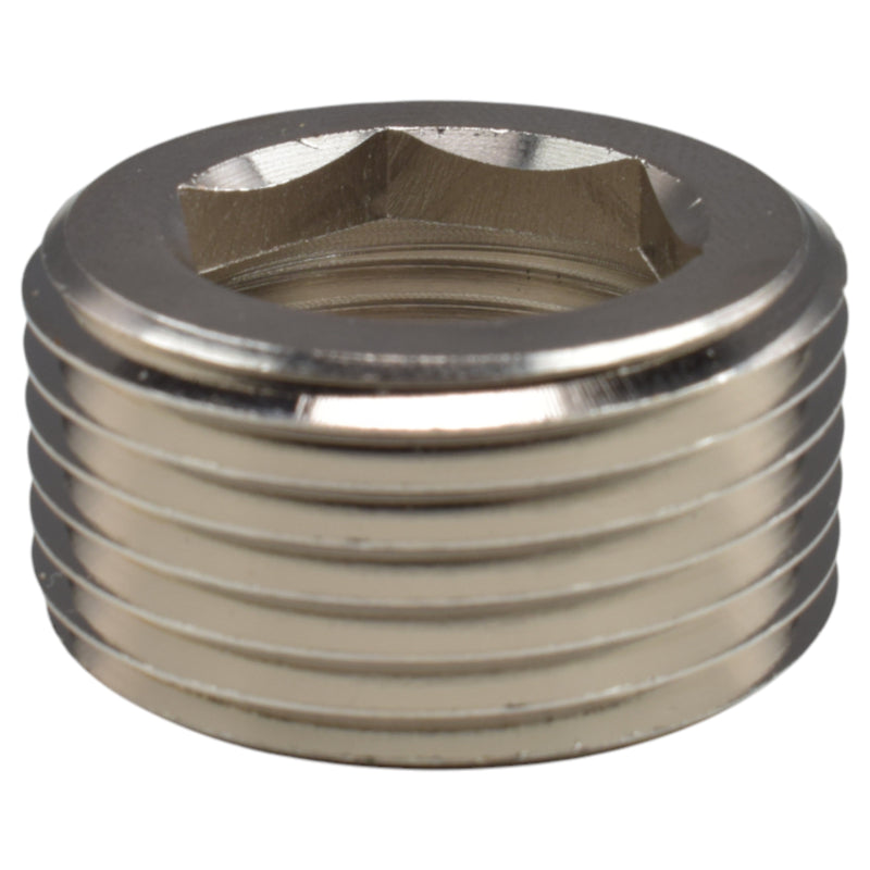 Thread Conversion Cap 1" BSPM - 3/4" BSPF, Nickel Plated