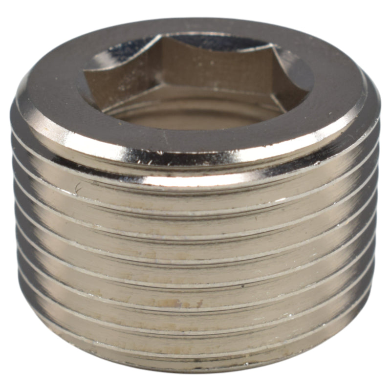 Thread Conversion Cap 3/4" BSPM - 1/2" BSPF, Nickel Plated