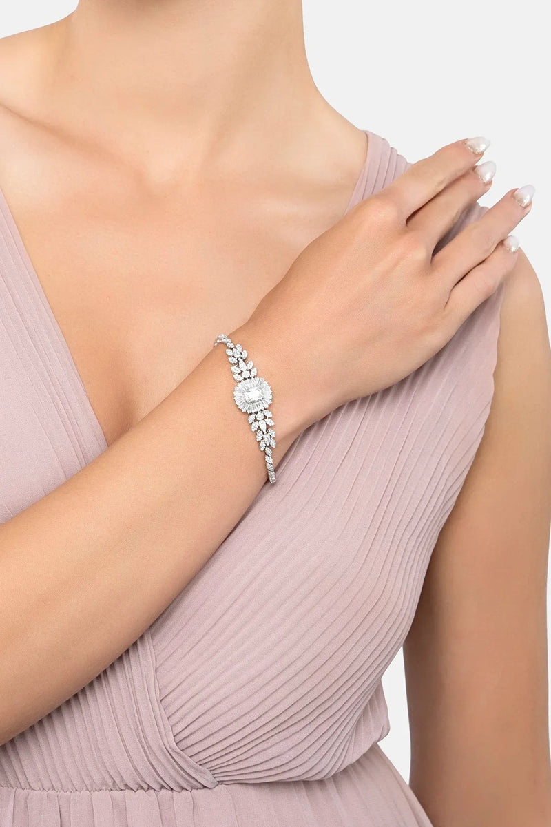 Countess Gemstone Bracelet Moissanite Silver