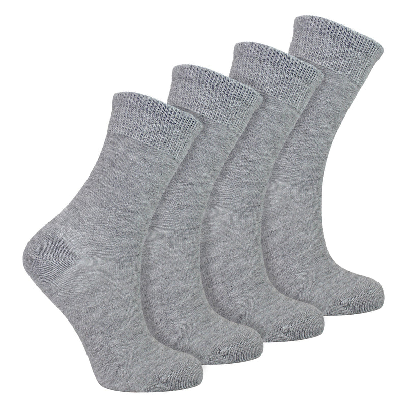 4 Pack Kids Boys Girls Bamboo Sensory Socks Soft Breathable Comfort Fit