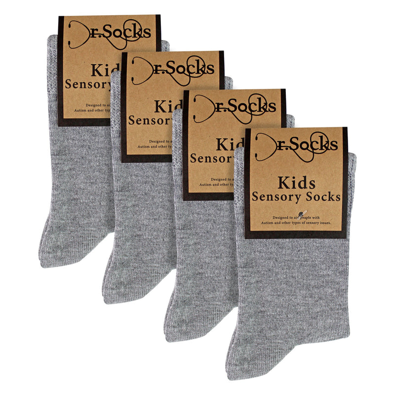 4 Pack Kids Boys Girls Bamboo Sensory Socks Soft Breathable Comfort Fit