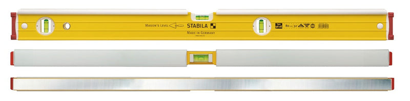 Stabila Masons Spirit Level 96-2-K With Protective Shield And Three Vials For Professionals