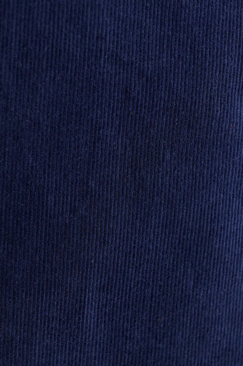 River Babycord Ric Rac Trim Wide Leg Trouser - Navy