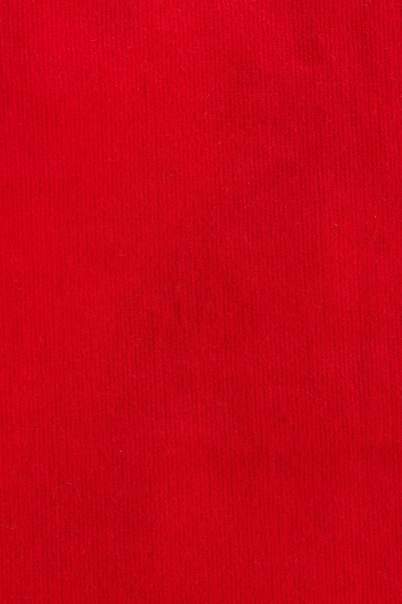 River Babycord Ric Rac Trim Wide Leg Trouser - Red