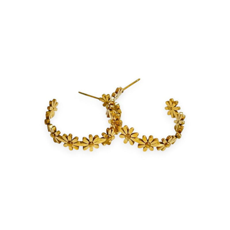 Daisy Hoop Earrings