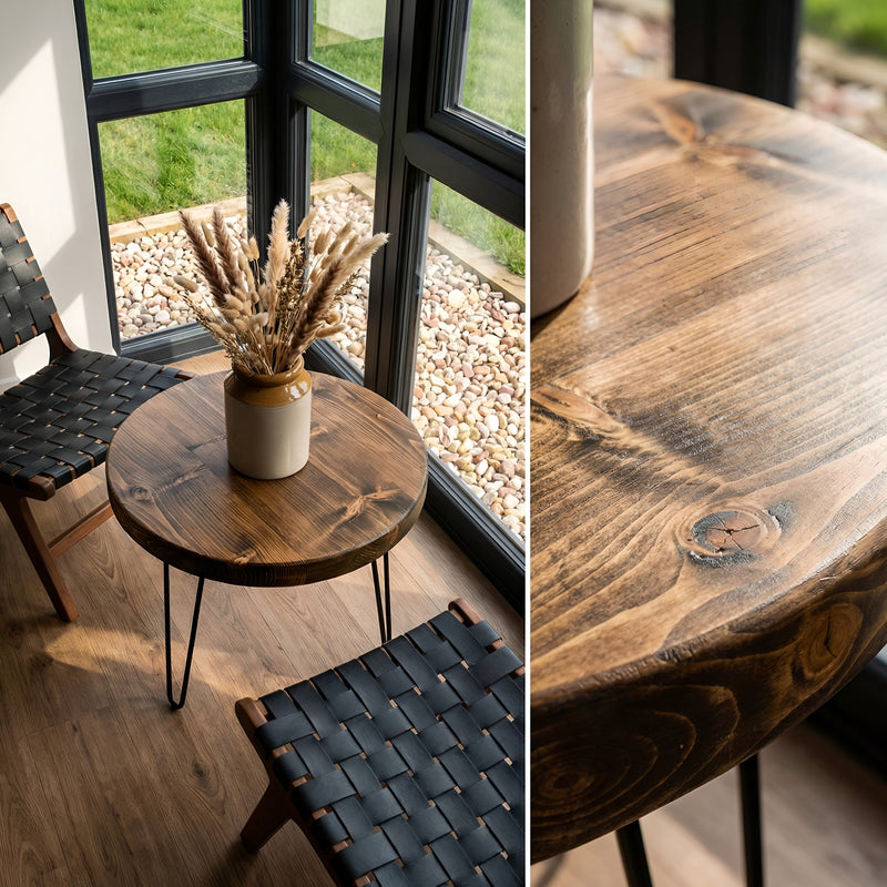 DALVA Walnut Round Coffee Table