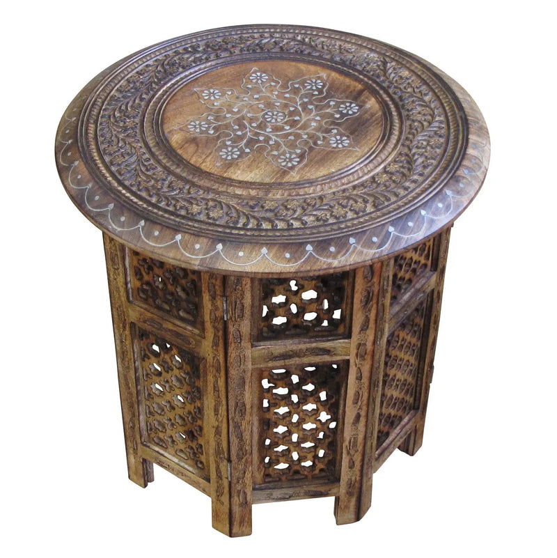Damodar Large Hand Carved Side Table